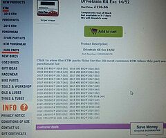 KTM Powerparts chain and sprockets set - Image 3/4