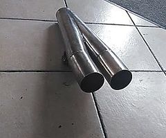 70mm twin pipe exhaust for sale