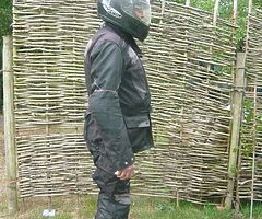 Full suit textile jacket and trousers waterproof
