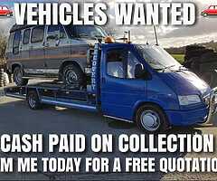 SCRAP CARS WANTED FOR CASH TODAY