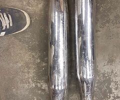 Slip on motorbike silencers
