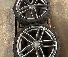 19” AUDI RS6c ALLOY WHEELS TYRES  A4 VW SEAT SKODA