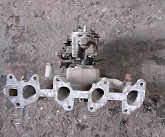 Weber single choke down draft carburetor + inlet manifold for Nova 1200
