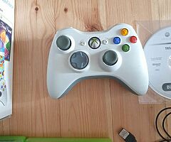 Xbox360 with 2 controllers headphones and games