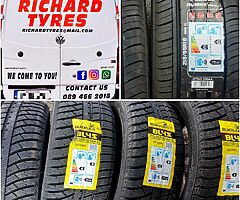 BRAND NEW TYRES FITTED BESIDE YOUR HOME/WORK.  MOBILE TYRE FITTING.