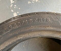 Tyre for 18 inch rim 245/45zr18
