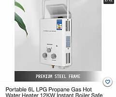 Portable gas water heater