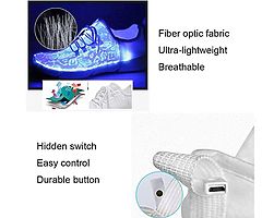 Fiber Optic Led Shoes Light Up Sneaker for Men Women Boys Girls Flashing Trainers