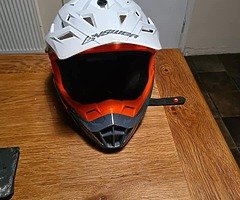 Motocross helmet and boots