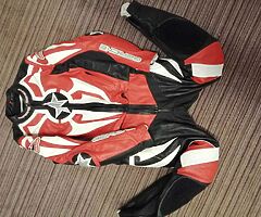 Motorcycle leathers 2 piece Hein Gericke leathers red - Image 3/5