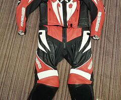Motorcycle leathers 2 piece Hein Gericke leathers red - Image 5/5