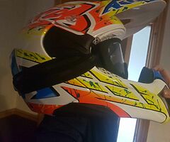 AIROH Moto X Helmet & Goggles kids Size Small 55/56 - Image 4/5