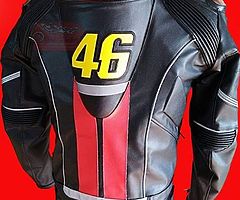 VR 46 COW HIDE LEATHER JACKET AVAILABLE IN ALL SIZES DISCOUNT PRICE CONTACT 00923008026613 - Image 3/4
