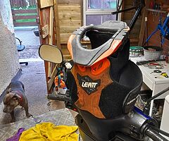 Motor bike gear boots tools pitbike plastics
