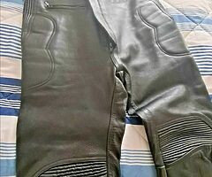 Leather motorcycle jeans