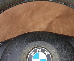 Leather steering wheel, knob, gear shift boot