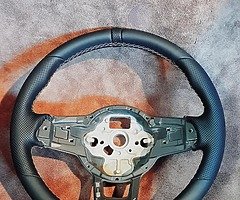 Leather steering wheel, knob, gear shift boot - Image 3/6