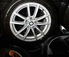 BMW 17inch genuine alloy wheels with good tyres for sale fitment 5x112 fits AUDI OR VW too