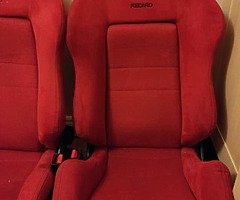 Genuine ek9 Recaros pair +floor carpet