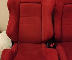 Genuine ek9 Recaros pair +floor carpet