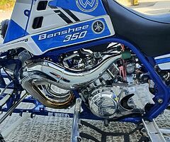 2002 yamaha banshee 350cc road legal quad. 

Its only just been road registered in April 2019 and h