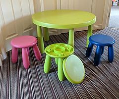 Kids table and stools