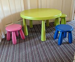 Kids table and stools
