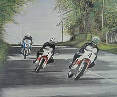 1967 Ulster Grand Prix A3 Print - Bill Ivy, Phil Read, Stuart Graham - Isle of Man TT Joey Dunlop