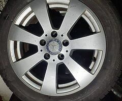 mercedes benz 16inch genuine alloy wheels with good tyres for sale