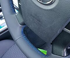 Leather steering wheel, knob, gear shift boot