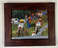 Joey Dunlop & Ray McCullough Framed Photo Isle of Man TT Ulster Grand Prix NW200 BSB Motorcyclin