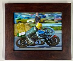 Joey Dunlop Rea Racing Framed Photo - Isle of Man TT Ulster Grand Prix NW200 BSB