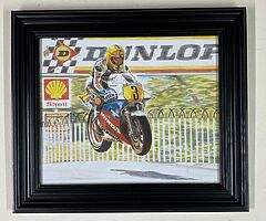 Joey Dunlop Framed Print @ Ballaugh Bridge Isle of Man TT Ulster Grand Prix NW200