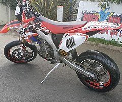 Honda crf 450 Irish reg supermoto huge speck @ muckandfun finance delivery part x