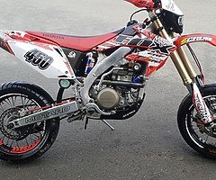 Honda crf 450 Irish reg supermoto huge speck @ muckandfun finance delivery part x
