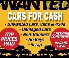 ALL TYPES OF CARS VANS TRUCKS JEEPS CARAVANS WANTED