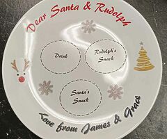 Dear Santa & Rudolph Plates
