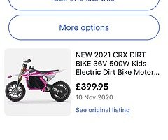 Can anyone help me in the right direction im looking a pink electric scramber similar to this