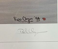ORIGINAL & LIMITED ROD ORGAN Print No:256 of 500 Great Scot Bob McIntyre Isle of Man TT Joey Dun