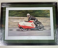 ORIGINAL & LIMITED ROD ORGAN Print No:256 of 500 Great Scot Bob McIntyre Isle of Man TT Joey Dun