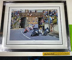ORIGINAL & VERY LIMITED ROD ORGAN Print No:26 of 500 "NW 200 - 1990" Isle of Man TT Joey Dunlop  - Image 5/5