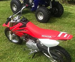 Honda Crf 50 and Yamaha 80cc quad