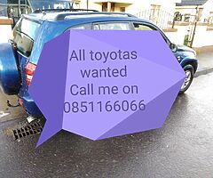 All toyotas wanted