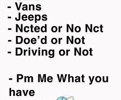 ALL TYPES SCRAP WANTED CARS VANS JEEPS 