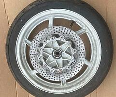 Honda VFR 400 swing arm & front wheel