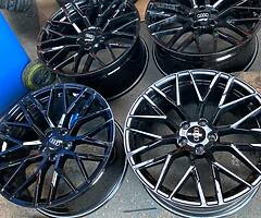 20” VEEMANN VC520 GLOSS BLACK AUDI VW 5x112 like new unmarked