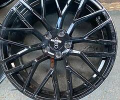 20” VEEMANN VC520 GLOSS BLACK AUDI VW 5x112 like new unmarked - Image 3/5