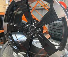 20” AUDI RS3 gloss black , BRAND NEW, tyre package available delivery available 07880705574