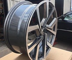 18” VW CLUB-SPORT ALLOY WHEELS TYRES SUIT GOLF PASSAT AUDI SEAT SKODA BRAND NEW