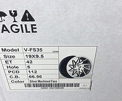 19” VEEMANN ALLOY WHEELS AND TYRES  5x112 AUDI VW MERC SEAT ETC - Image 6/8